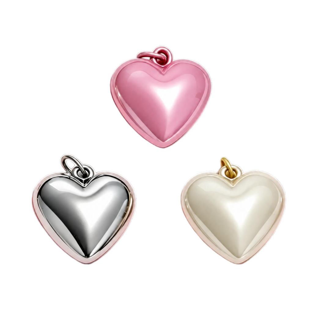Glossy Hearts Large