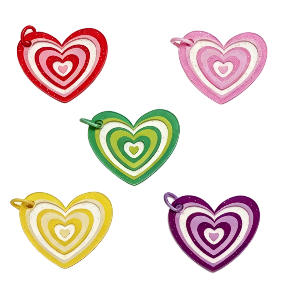 Layered Glitter Hearts